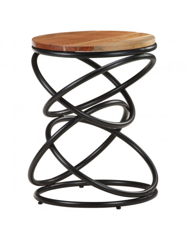 Tavolino da Salotto 40x40x52 cm in Legno Massello di Acacia