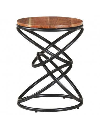 Tavolino da Salotto 40x40x52 cm in Legno Massello di Acacia