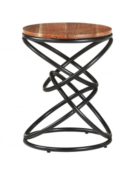Tavolino da Salotto 40x40x52 cm in Legno Massello di Acacia