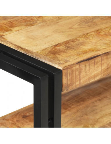 Tavolo Consolle 90x30x75 cm in Legno di Mango Grezzo