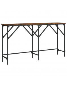 Tavolo Consolle Rovere Fumo 140x29x75 cm in Legno Multistrato 2