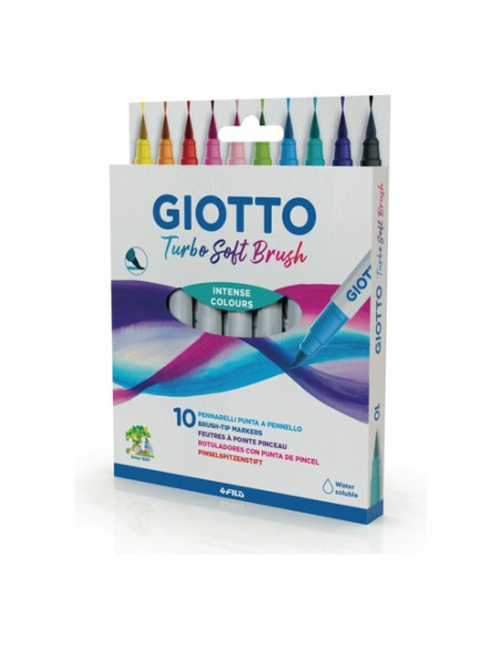 Pennarelli disegno Fila F426800 GIOTTO Turbo Soft Brush Colori assorti
