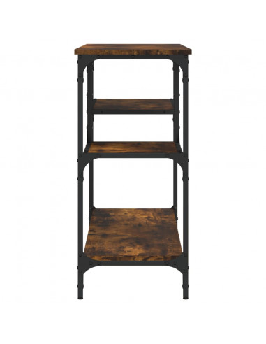 Tavolino Consolle con Ripiani Rovere Fumo 100x35x75 cm