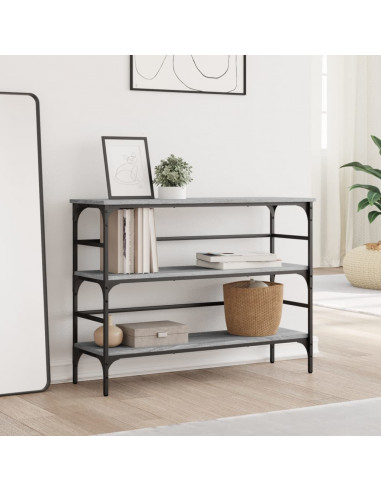 Tavolo Consolle Grigio Sonoma 100x32x75 cm in Legno Multistrato