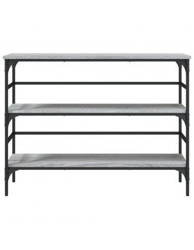 Tavolo Consolle Grigio Sonoma 100x32x75 cm in Legno Multistrato