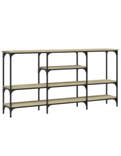 Tavolo Consolle Rovere Sonoma 160x29x80 cm in Legno Multistrato 2