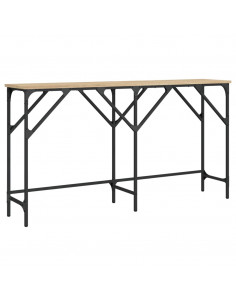 Tavolo Consolle Rovere Sonoma 140x29x75 cm in Legno Multistrato 2