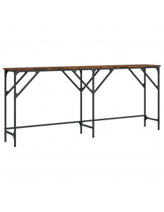 Tavolo Consolle Rovere Fumo 180x29x75 cm in Legno Multistrato 2