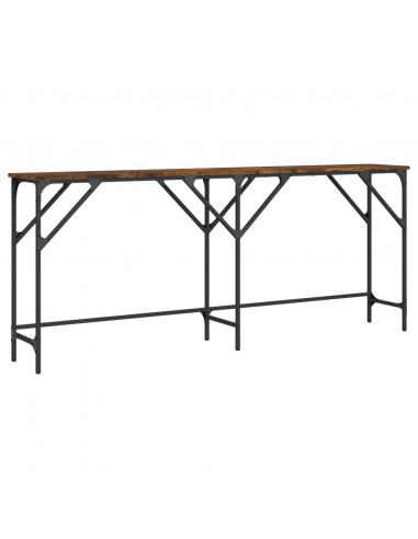 Tavolo Consolle Rovere Fumo 180x29x75 cm in Legno Multistrato