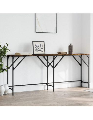 Tavolo Consolle Rovere Fumo 180x29x75 cm in Legno Multistrato