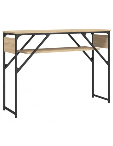 Tavolo Consolle Ripiano Rovere Sonoma 105x30x75cm Multistrato