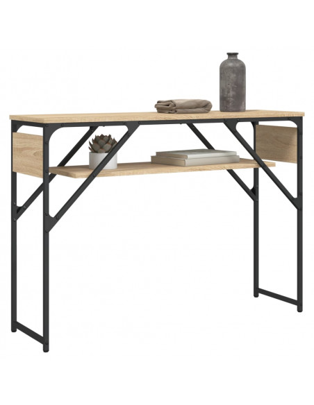 Tavolo Consolle Ripiano Rovere Sonoma 105x30x75cm Multistrato