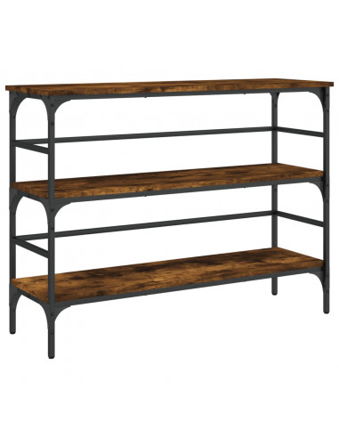 Tavolo Consolle Rovere Fumo 100x32x75 cm Legno Multistrato
