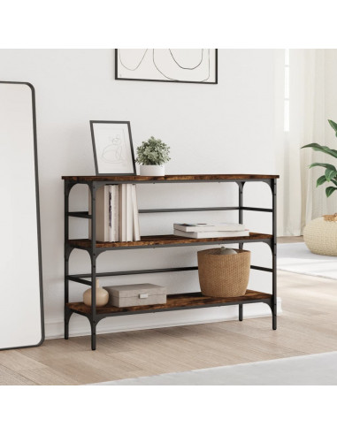 Tavolo Consolle Rovere Fumo 100x32x75 cm Legno Multistrato