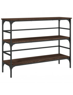 Tavolino Consolle Rovere Marrone 100x32x75 cm Legno Multistrato 2