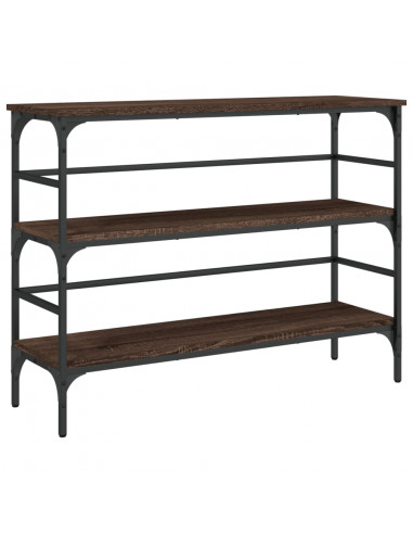 Tavolino Consolle Rovere Marrone 100x32x75 cm Legno Multistrato