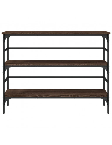 Tavolino Consolle Rovere Marrone 100x32x75 cm Legno Multistrato