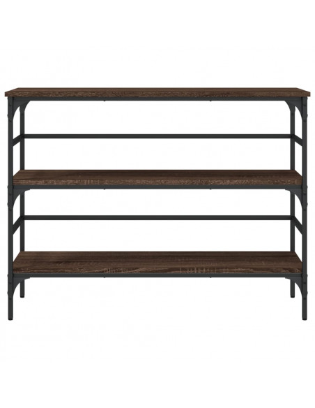 Tavolino Consolle Rovere Marrone 100x32x75 cm Legno Multistrato