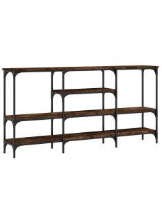 Tavolo Consolle Rovere Fumo 160x29x80 cm in Legno Multistrato 2