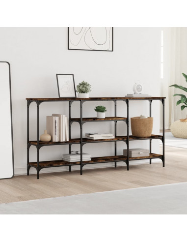Tavolo Consolle Rovere Fumo 160x29x80 cm in Legno Multistrato