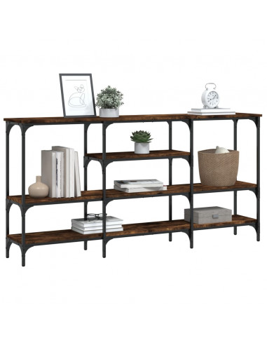 Tavolo Consolle Rovere Fumo 160x29x80 cm in Legno Multistrato