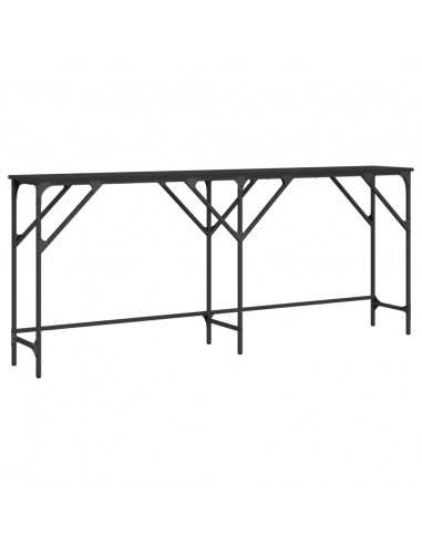 Tavolino Consolle Nero 180x29x75 cm in Legno Multistrato