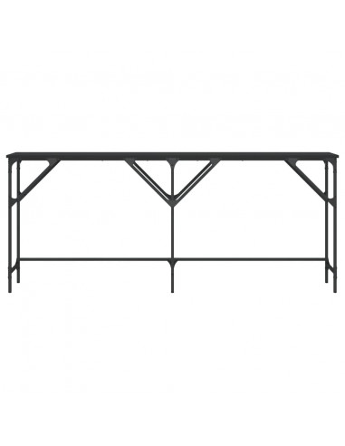 Tavolino Consolle Nero 180x29x75 cm in Legno Multistrato