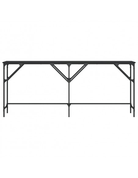 Tavolino Consolle Nero 180x29x75 cm in Legno Multistrato
