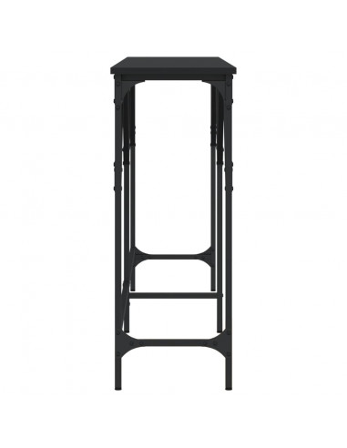 Tavolino Consolle Nero 180x29x75 cm in Legno Multistrato