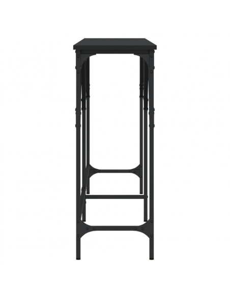 Tavolino Consolle Nero 180x29x75 cm in Legno Multistrato