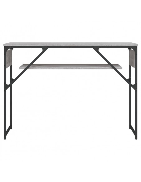 Tavolo Consolle Ripiano Grigio Sonoma 105x30x75cm Multistrato