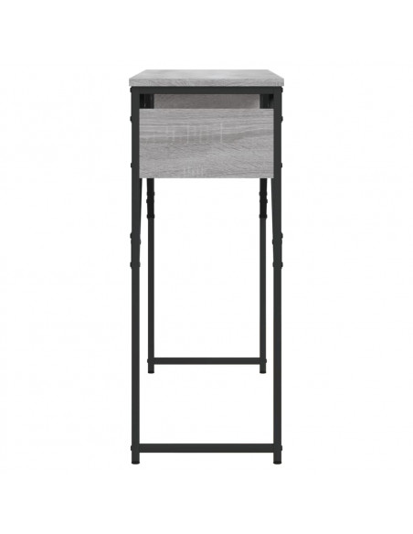 Tavolo Consolle Ripiano Grigio Sonoma 105x30x75cm Multistrato