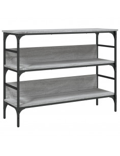 Tavolo Consolle Grigio Sonoma 100x32x75 cm in Legno Multistrato 2