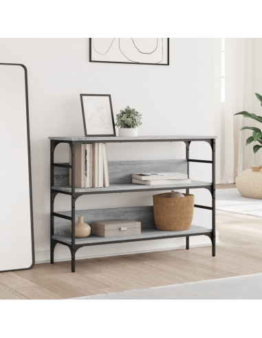 Tavolo Consolle Grigio Sonoma 100x32x75 cm in Legno Multistrato