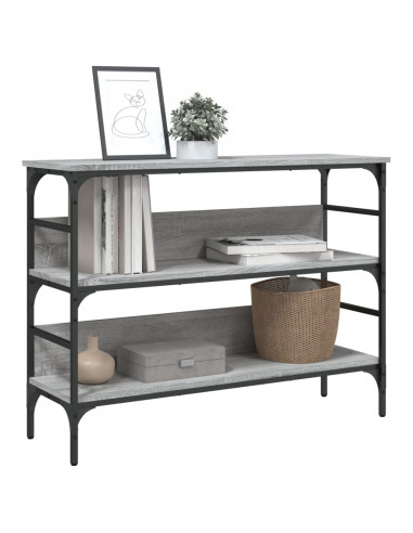 Tavolo Consolle Grigio Sonoma 100x32x75 cm in Legno Multistrato