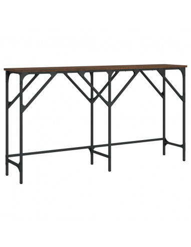Tavolino Consolle Rovere Marrone 140x29x75 cm Legno Multistrato