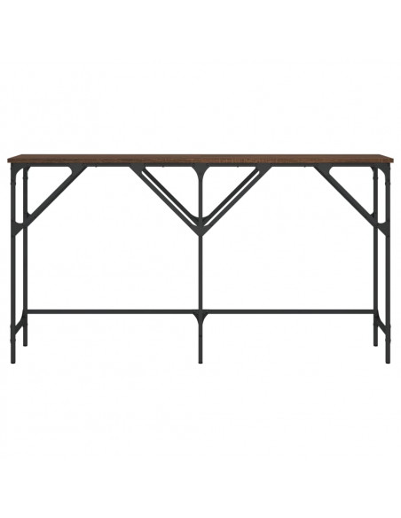 Tavolino Consolle Rovere Marrone 140x29x75 cm Legno Multistrato