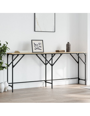 Tavolo Consolle Rovere Sonoma 180x29x75 cm in Legno Multistrato