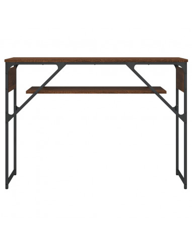 Tavolo Consolle Ripiano Rovere Marrone 105x30x75cm Multistrato