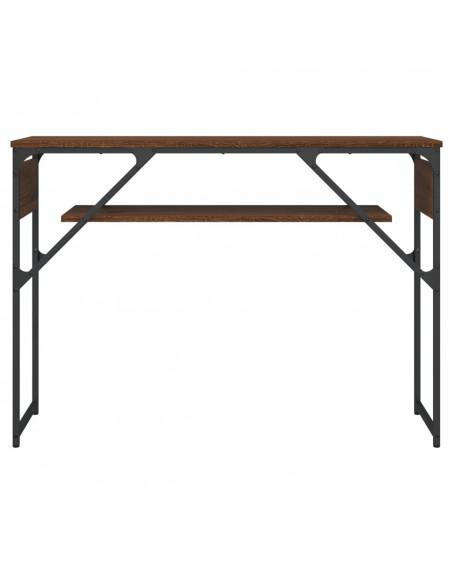 Tavolo Consolle Ripiano Rovere Marrone 105x30x75cm Multistrato