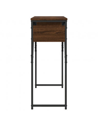 Tavolo Consolle Ripiano Rovere Marrone 105x30x75cm Multistrato