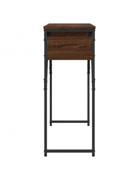 Tavolo Consolle Ripiano Rovere Marrone 105x30x75cm Multistrato