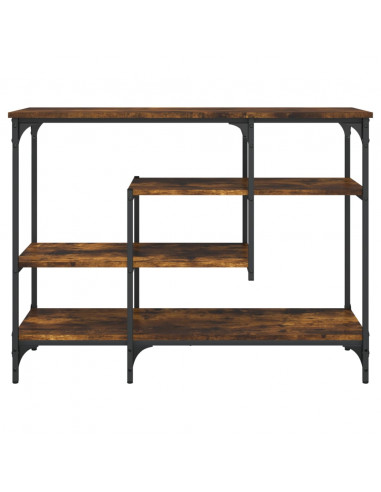 Tavolino Consolle con Ripiani Rovere Fumo 100x35x75 cm