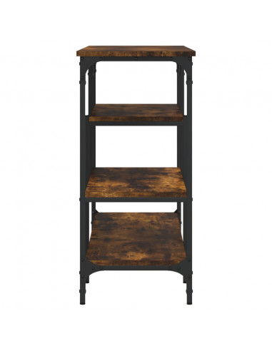 Tavolino Consolle con Ripiani Rovere Fumo 100x35x75 cm
