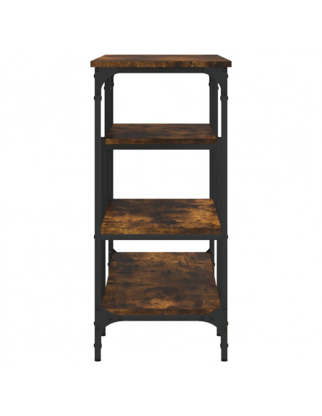 Tavolino Consolle con Ripiani Rovere Fumo 100x35x75 cm