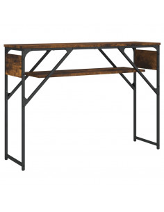 Tavolo Consolle Ripiano Rovere Fumo 105x30x75cm Multistrato 2