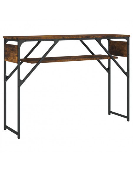 Tavolo Consolle Ripiano Rovere Fumo 105x30x75cm Multistrato