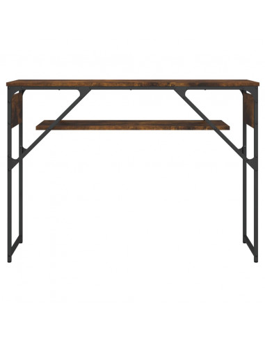 Tavolo Consolle Ripiano Rovere Fumo 105x30x75cm Multistrato