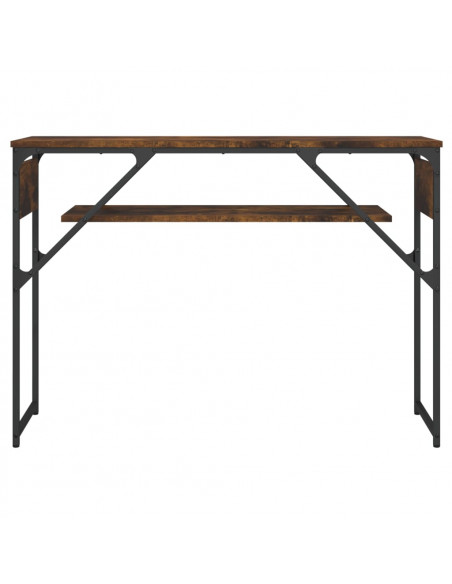Tavolo Consolle Ripiano Rovere Fumo 105x30x75cm Multistrato
