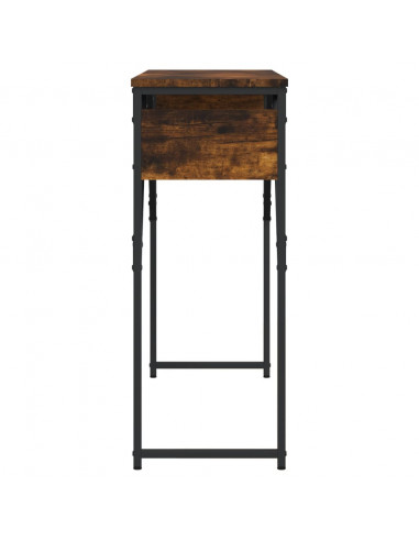 Tavolo Consolle Ripiano Rovere Fumo 105x30x75cm Multistrato